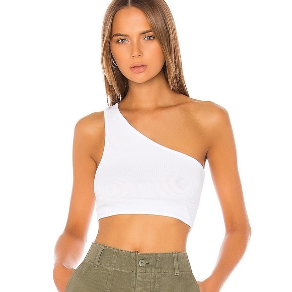 Superdown Ellie One Shoulder Top in White - Picture 3 of 13